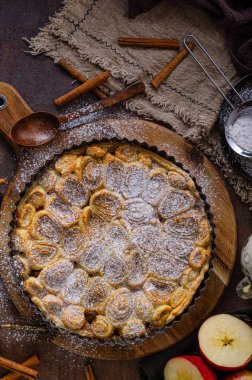 Biyolojik elmalar lezzetli turtalar, lezzetli ve basit yemekler.