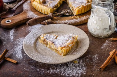 Biyolojik elmalar lezzetli turtalar, lezzetli ve basit yemekler.