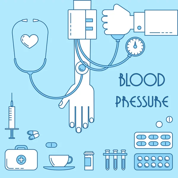 Blutdruckmessung — Stockvektor