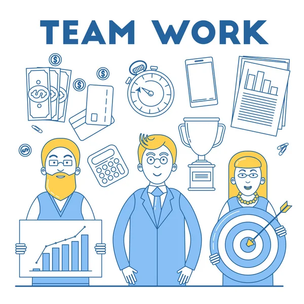 Business team work design — Stock Vector