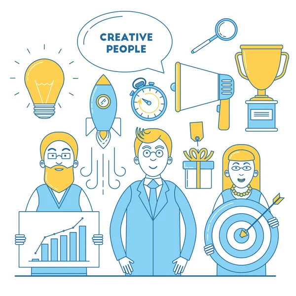 Ilustração de pessoas criativas —  Vetores de Stock