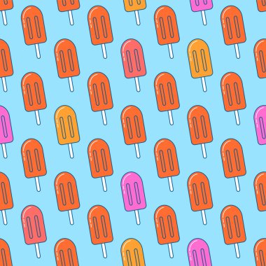 Renkli dondurma ile Seamless Modeli