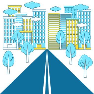 Otoban yol için büyük bir şehir. 