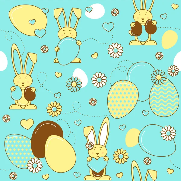Œufs et lapins de Pâques — Image vectorielle