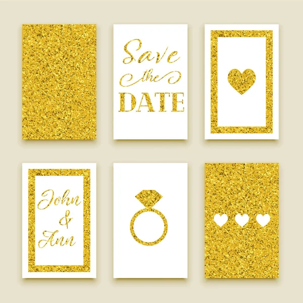 Wedding invitation set — Stock Vector