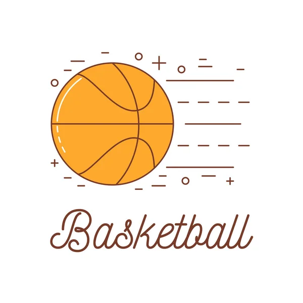 Ícone de bola de basquete laranja —  Vetores de Stock