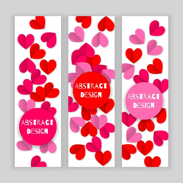 Set de banners de San Valentín — Archivo Imágenes Vectoriales