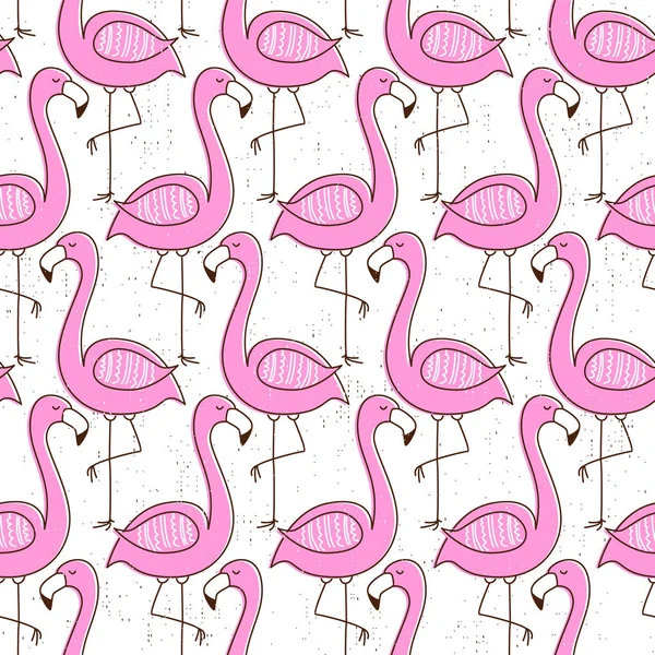 Bezešvý vzor Flamingo — Stockový vektor