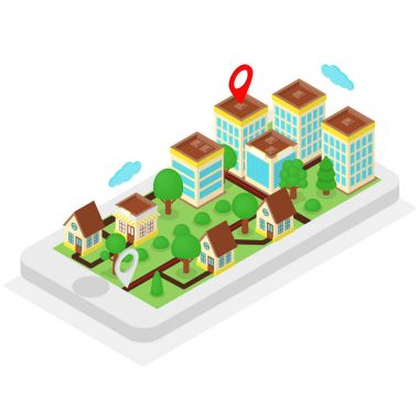 İzometrik konumu gps kavramı