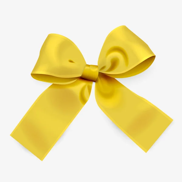 Golden ribbon bow — Stock Vector