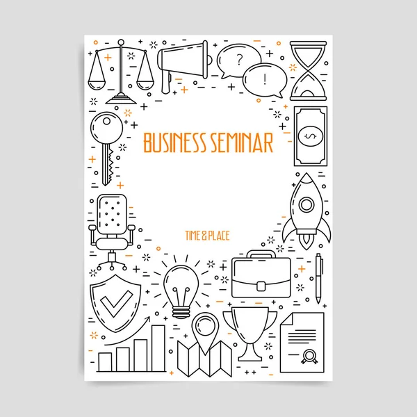 ビジネス セミナーのポスター — ストックベクタ