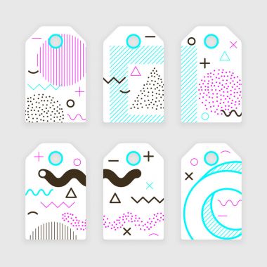 Memphis tarzı etiketleri