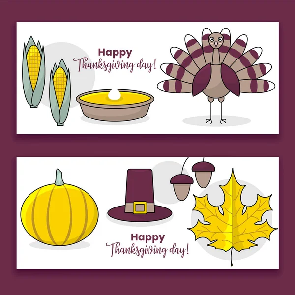 Thanksgiving banners set — Stockvector