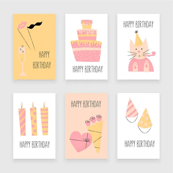 Buon compleanno banner set — Vettoriale Stock