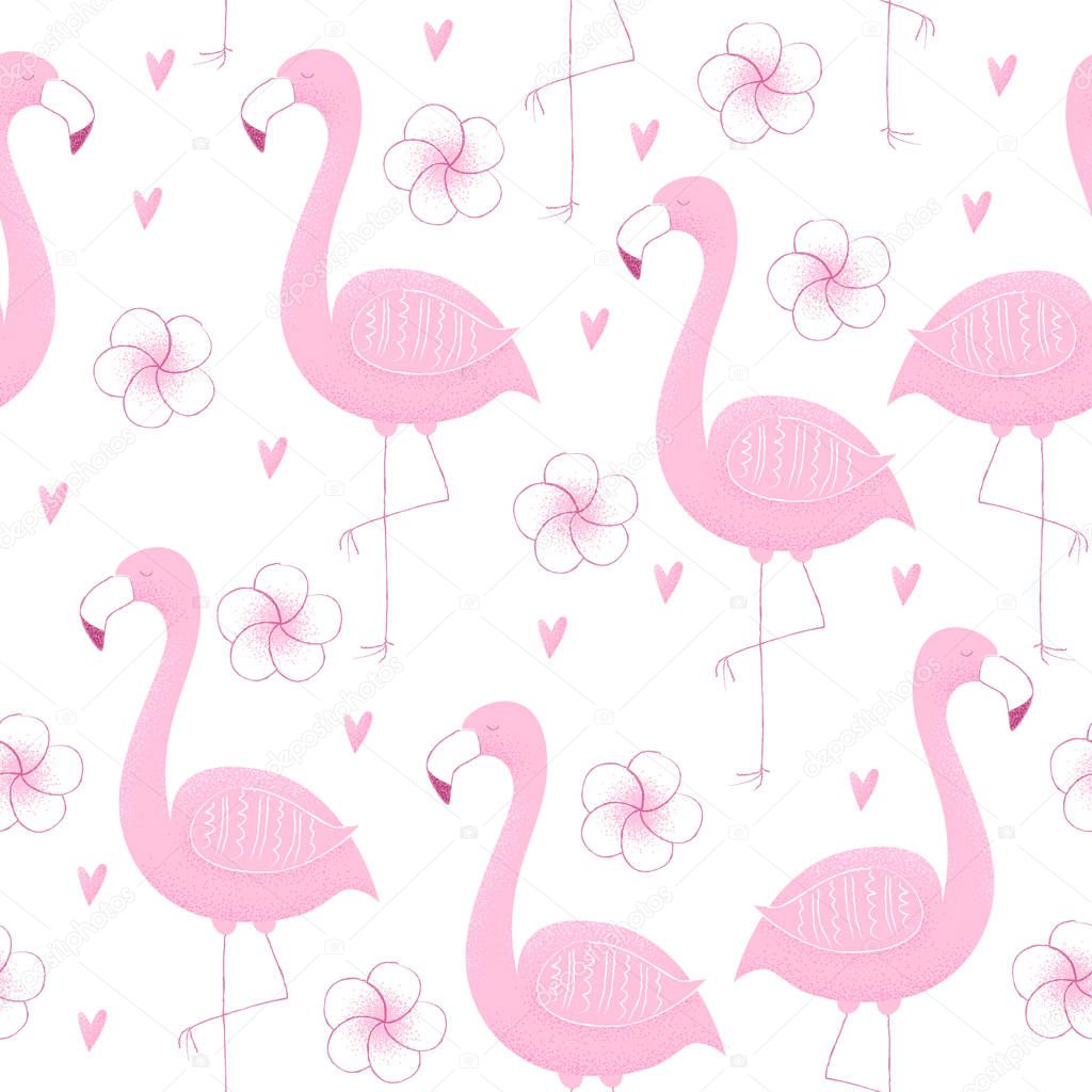 Tropical design with flamingo