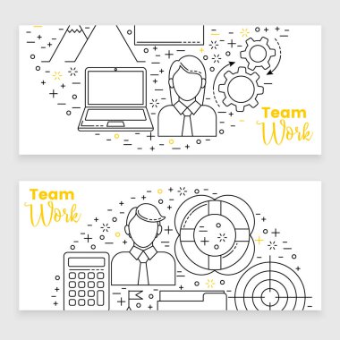 Yönetim satırı sanat Icons set