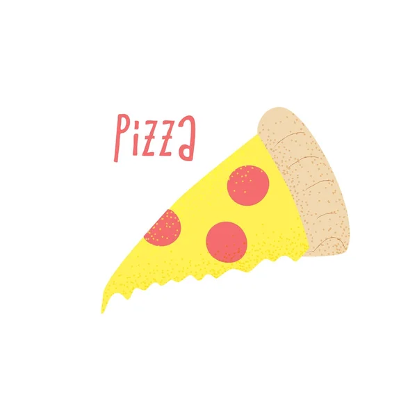 Concepto Vector Rebanada Pizza Diseño Pizza Italiana Caliente — Archivo Imágenes Vectoriales