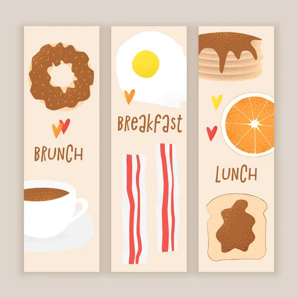 Концепция Вектора Завтрака Иллюстрация Завтрака Пончиком — стоковый вектор