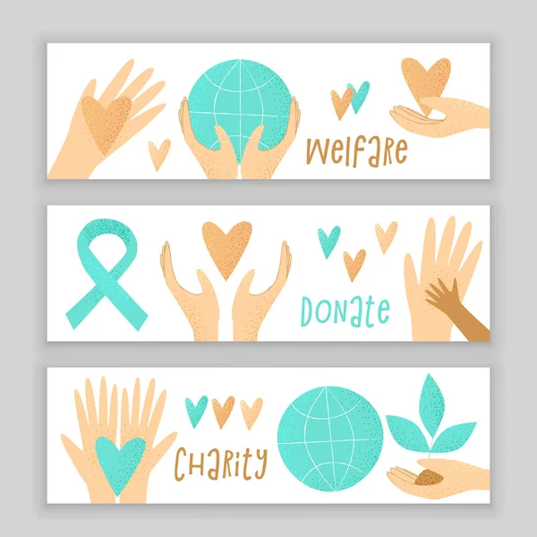 Philanthropy design, donation concept — Stock Vector