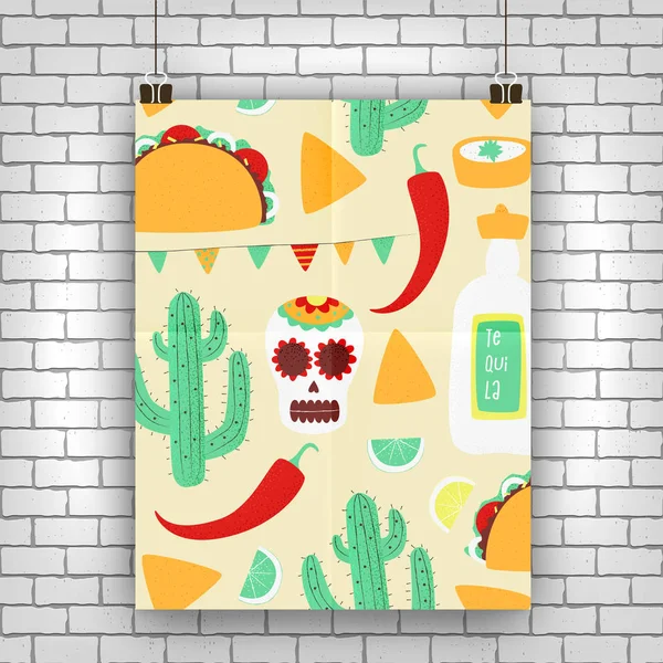 Poster Cinco de mayo - Stok Vektor