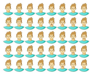 Erkeksi duygular. Geniş duygu yelpazesi, çizgi film karakteri