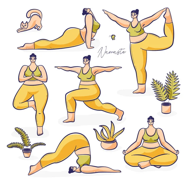 Международный постер дня йоги Лицензионные Стоковые Иллюстрации