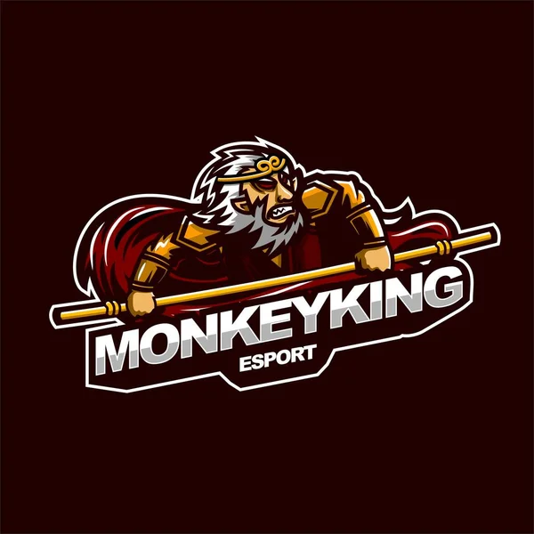 monkey king logo for e-sport gaming mascot logo