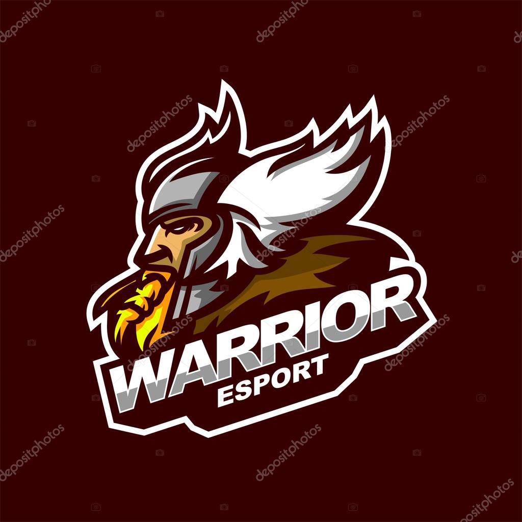 Celtic warrior logo for e-sport gaming mascot logo
