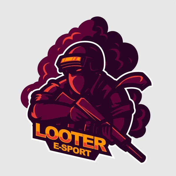 Logotipo Superviviente Para Logotipo Mascota Del Juego Sport — Vector de stock