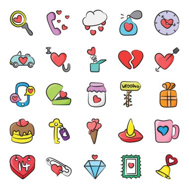 Sevgililer Günü aksesuar ikonları sevgililerini daha özel yapmak için harika fikirler arayan insanlar, arkadaşlar, aşıklar ve tasarımcılar için burada sunulmaktadır. Sevgi İndiriliyor!