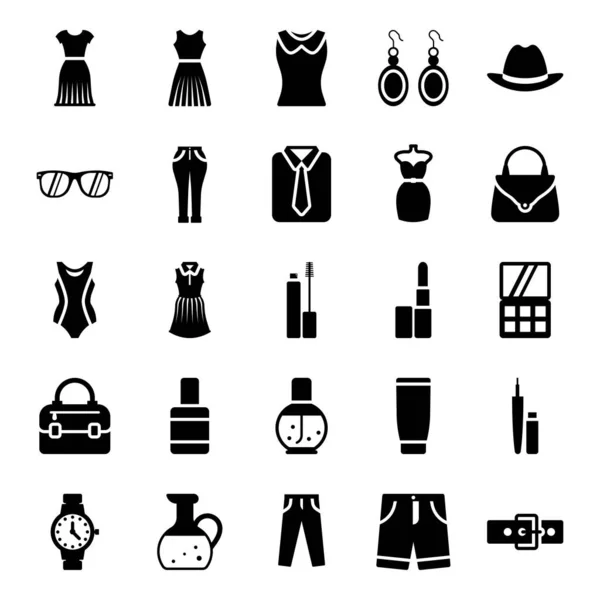 Het Presenteren Van Een Mooie Mode Kleding Platte Pictogram Pakket — Stockvector