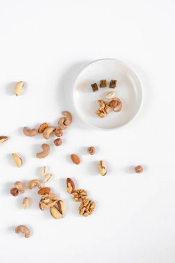 Fındıkların telif uzayı görüntüsü. fındık en sağlıklı atıştırmalıktır.