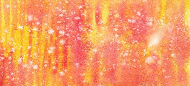 El çizimi biçiminde sarı kırmızı suluboya arkaplan.