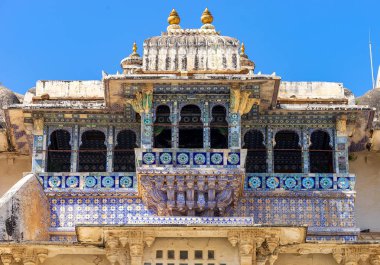 Dekorasyon detay Udaipur şehir Sarayı.