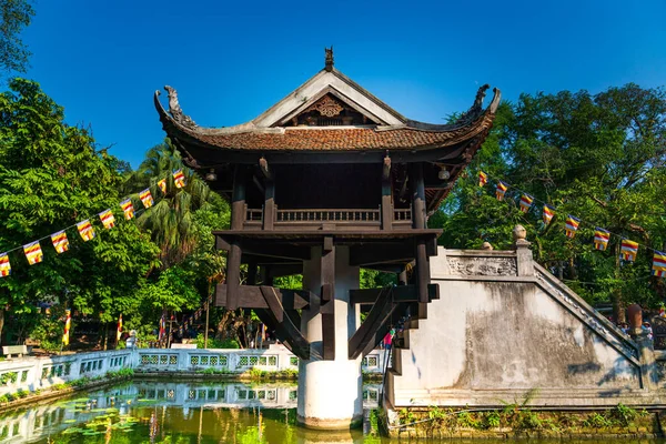 Hanoi Wietnam Październik 2019 Jeden Filar Pagoda Tradycyjna Wietnamska Architektura — Zdjęcie stockowe