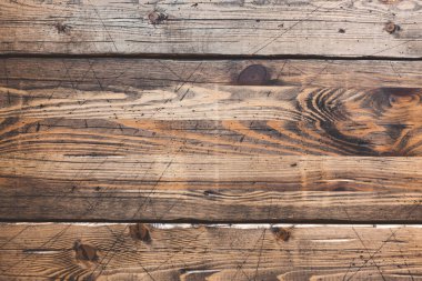 Kahverengi çizik ahşap kesim tahtası. Ahşap dokular. tahta arkaplan, kopyalama alanı, metin için alan