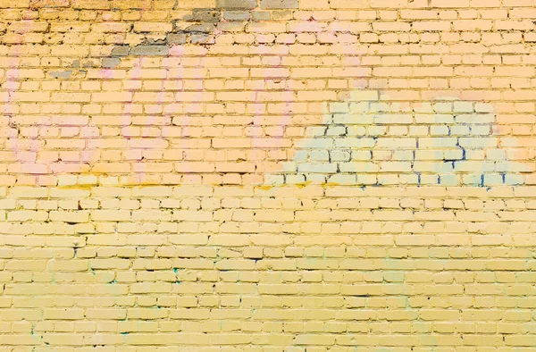 colored yellow tones brick wall texture background