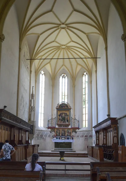 Sighisoara Rumunsko Července 2019 Interiér Historické Gotické Kostel Kopci Biserica — Stock fotografie