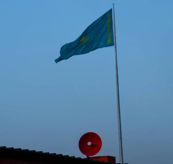 Blauwe Vlag Staatssymbool — Stockfoto