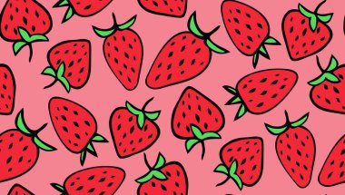 Çilek deseni, renksiz vektör deseni