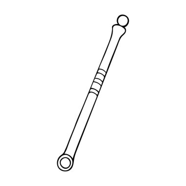 Sorunlu cilt bölgesinin yüzünün elle temizlenmesi için kozmetik aletler. Kozmetik bilimi, cilt bakımı. Vektör tek öge