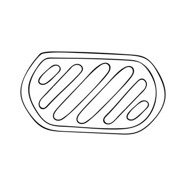 Sabun tabağı. Kozmetik bilimi, cilt bakımı. Karalama biçiminde tek vektör ögesi.