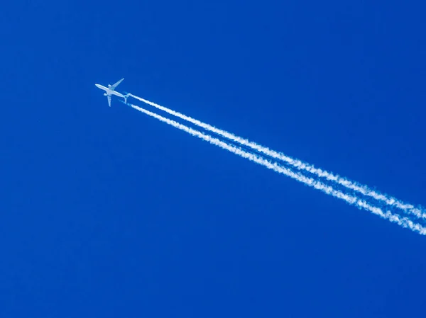 Aereo Vapor Trail — Foto Stock