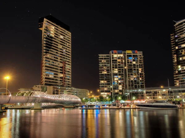 Docklands at night — Stock Photo, Image