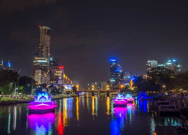 Río Yarra por la noche — Foto de Stock