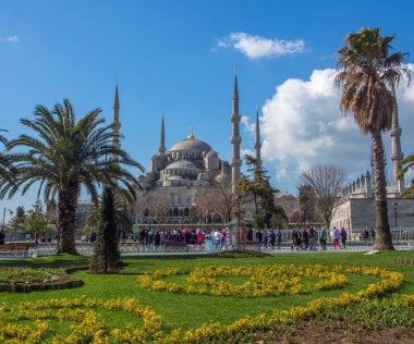 Türkiye, Istanbul - 17 Mart 2015: Sultan Ahmed Camii halk Mavi Cami diye bilinir