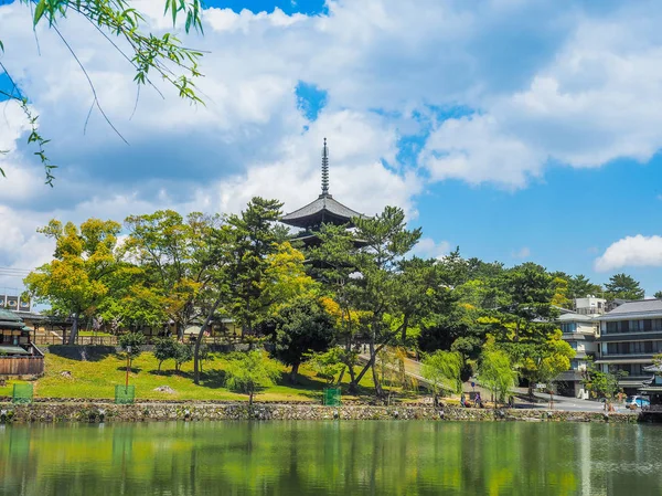 2017 猿沢池 奈良興福寺の五重塔 — ストック写真