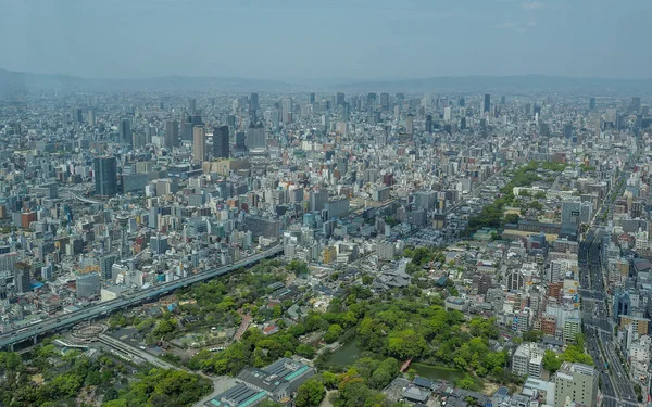 Vue aérienne d'Osaka skyline — Photo