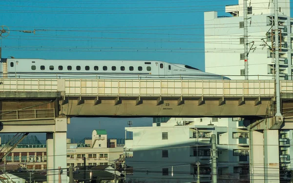 Giapponese treno proiettile ad alta velocità — Foto Stock