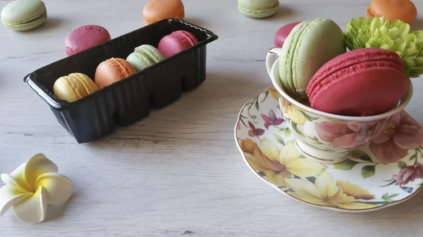 lezzetli renkli macaroons